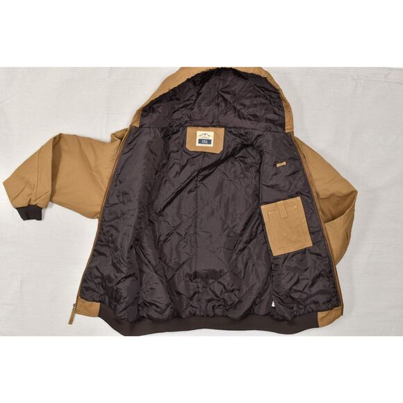 Blue Mountain Men's Plus Size XXL Bomber Canvas Work Jacket Utility Quilt Lined - Picture 8 of 8